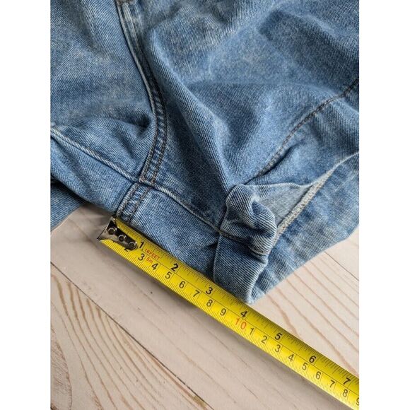 American Eagle Size 18 Blue‎ Denim Roll Cuff Preppy Womens Casual Summer Shorts - Picture 5 of 7